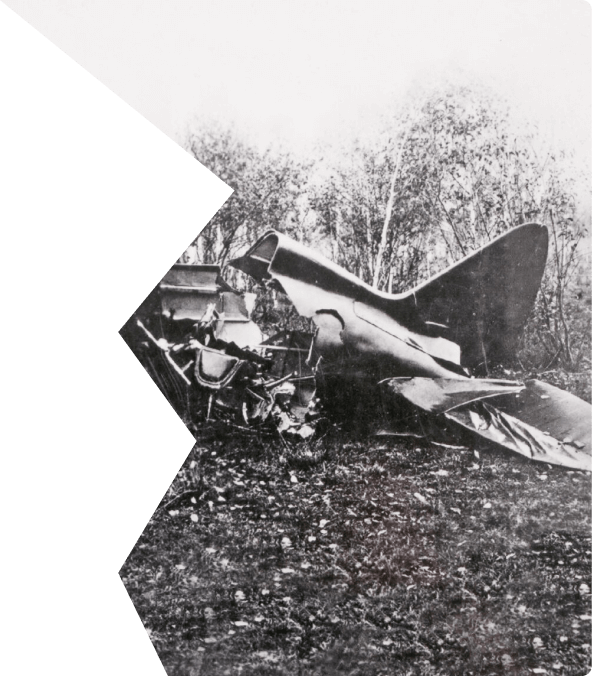 Самолёт «И-16» после аварии 3 октября 1937 г.